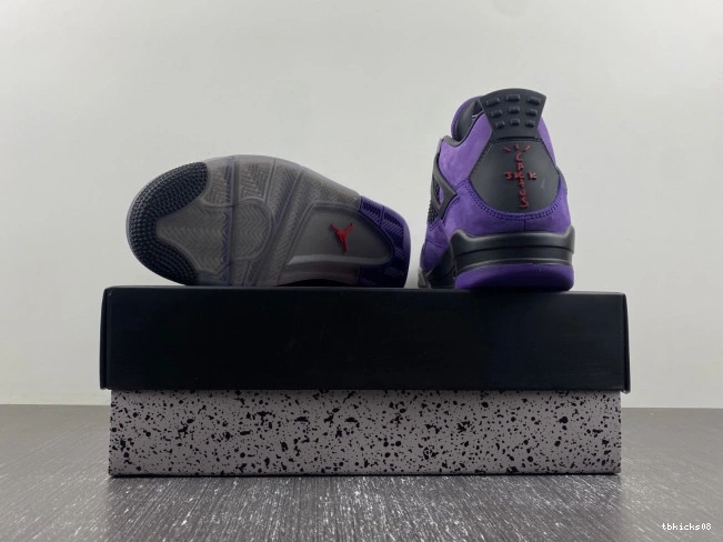 Cheap TBkick Suede Scott Purple 4 Air x Jordan Travis 0822
